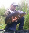 22lb common carp, caught in the margins.