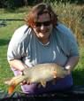 This was Liz's first carp on her 2nd ever session...