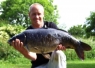 This mirror carp was caught at around 700 in the morning on a mixed chopped boilie 